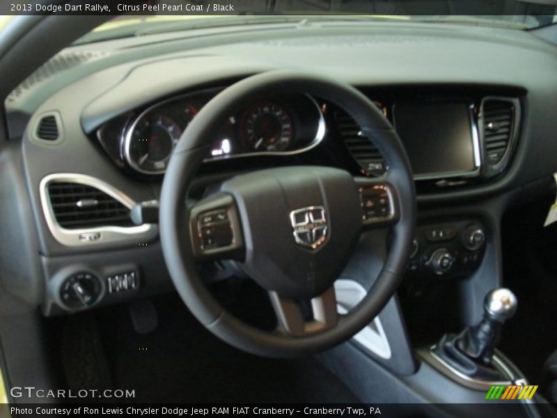 Citrus Peel Pearl Coat / Black 2013 Dodge Dart Rallye