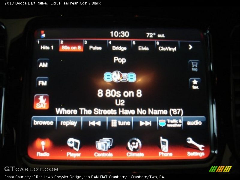 Citrus Peel Pearl Coat / Black 2013 Dodge Dart Rallye