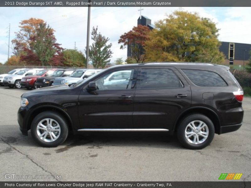 Rugged Brown Pearl / Dark Graystone/Medium Graystone 2013 Dodge Durango SXT AWD