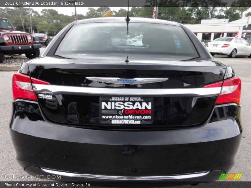 Black / Black 2012 Chrysler 200 LX Sedan