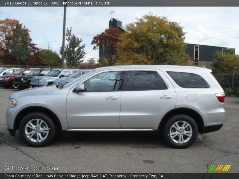 Bright Silver Metallic / Black 2013 Dodge Durango SXT AWD