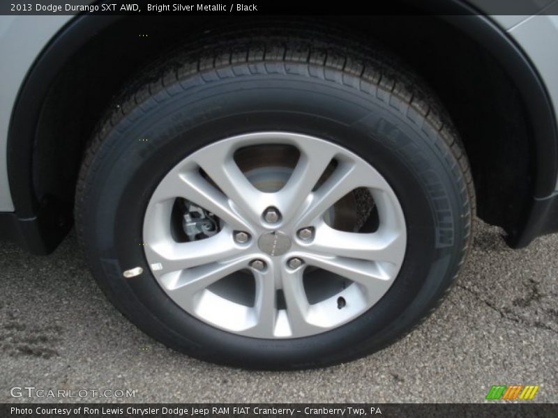 Bright Silver Metallic / Black 2013 Dodge Durango SXT AWD