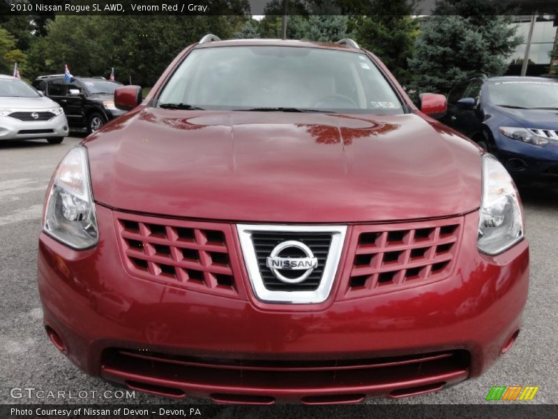 Venom Red / Gray 2010 Nissan Rogue SL AWD