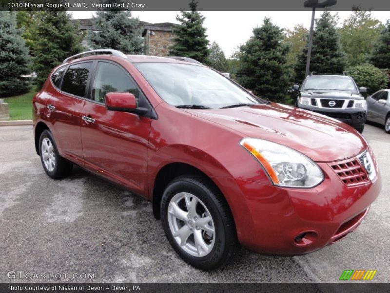 Venom Red / Gray 2010 Nissan Rogue SL AWD