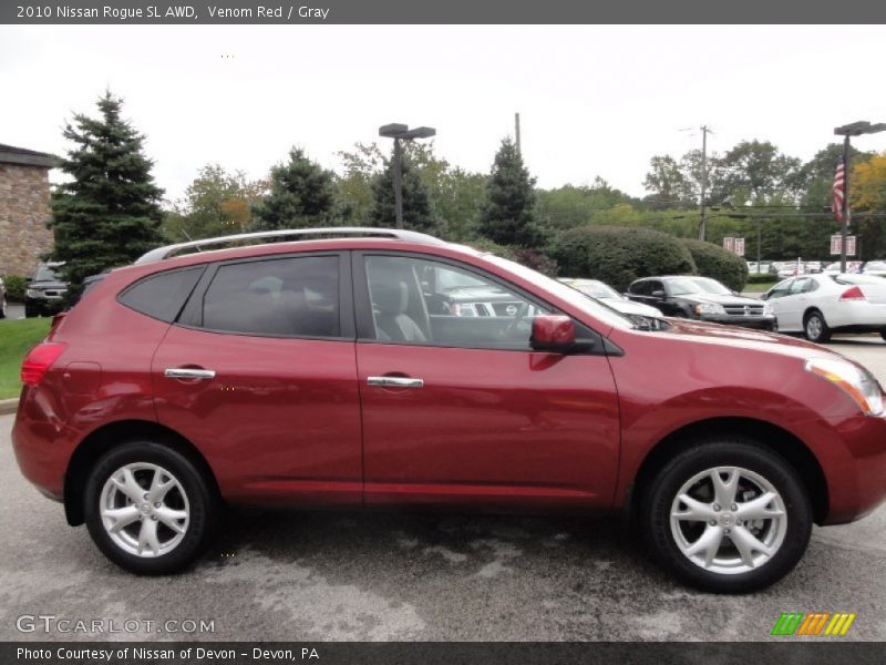 Venom Red / Gray 2010 Nissan Rogue SL AWD