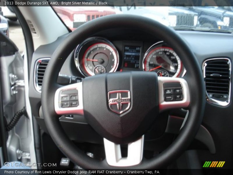 Bright Silver Metallic / Black 2013 Dodge Durango SXT AWD