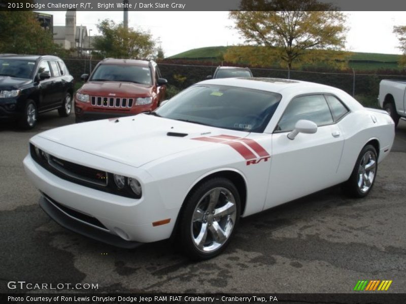 Bright White / Dark Slate Gray 2013 Dodge Challenger R/T