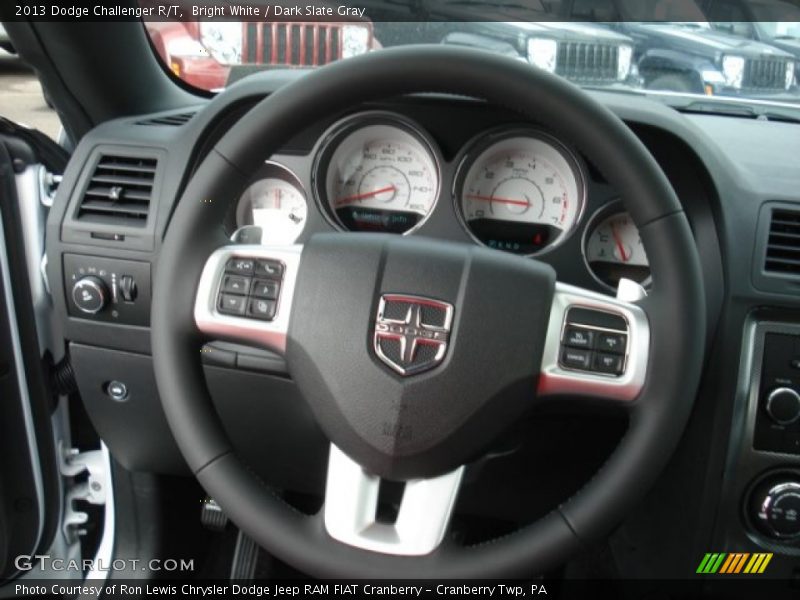 Bright White / Dark Slate Gray 2013 Dodge Challenger R/T