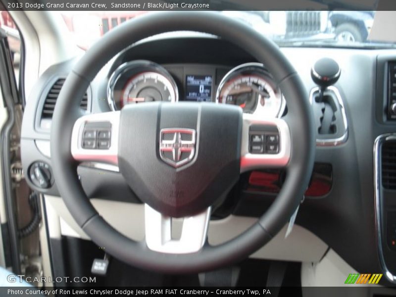 Sandstone / Black/Light Graystone 2013 Dodge Grand Caravan Crew
