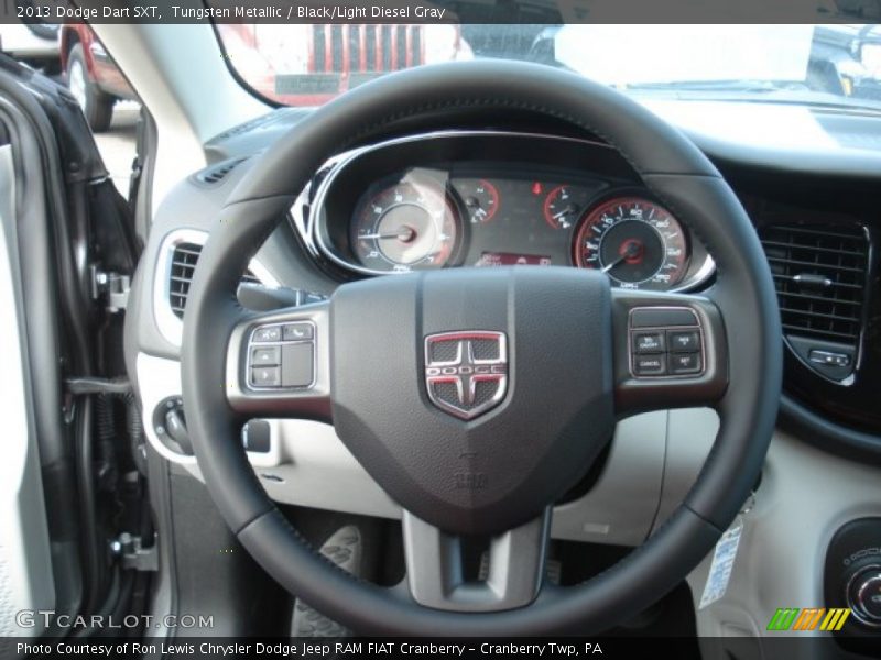 Tungsten Metallic / Black/Light Diesel Gray 2013 Dodge Dart SXT