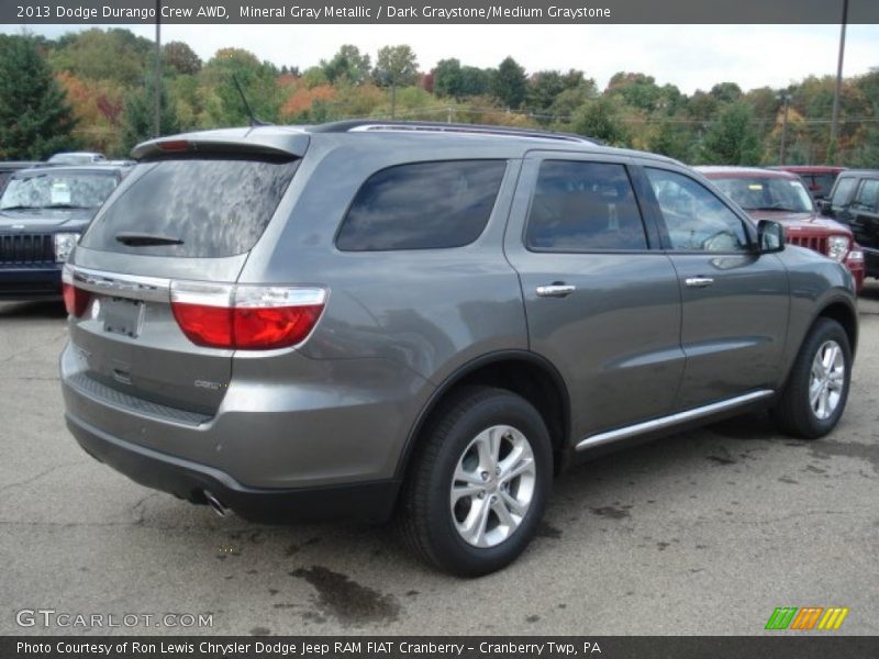 Mineral Gray Metallic / Dark Graystone/Medium Graystone 2013 Dodge Durango Crew AWD