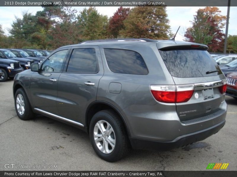 Mineral Gray Metallic / Dark Graystone/Medium Graystone 2013 Dodge Durango Crew AWD