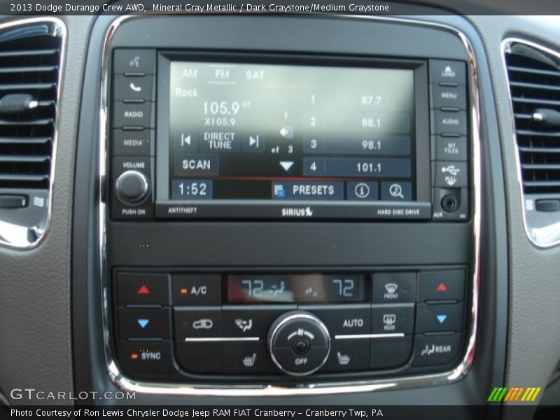 Mineral Gray Metallic / Dark Graystone/Medium Graystone 2013 Dodge Durango Crew AWD