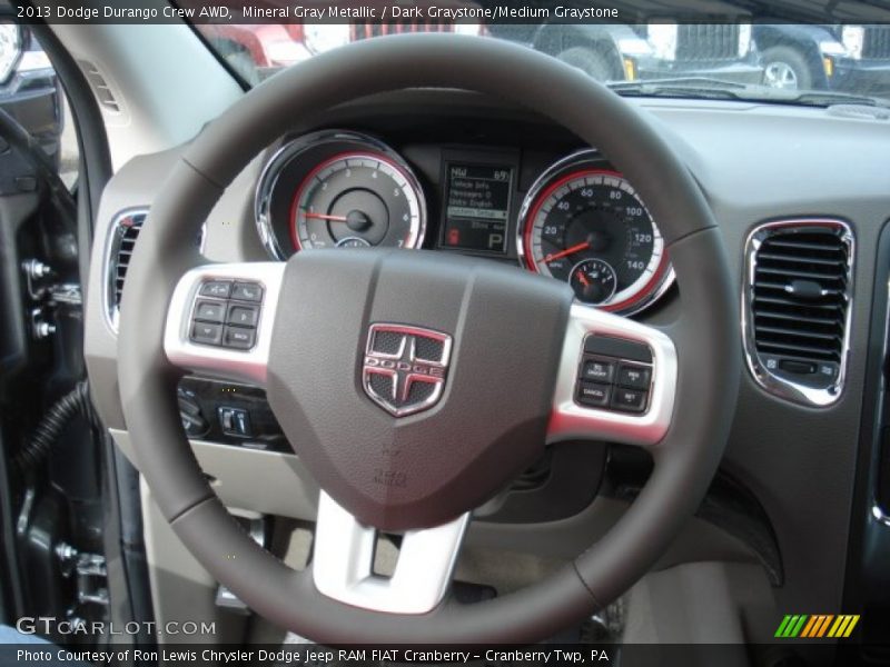 Mineral Gray Metallic / Dark Graystone/Medium Graystone 2013 Dodge Durango Crew AWD