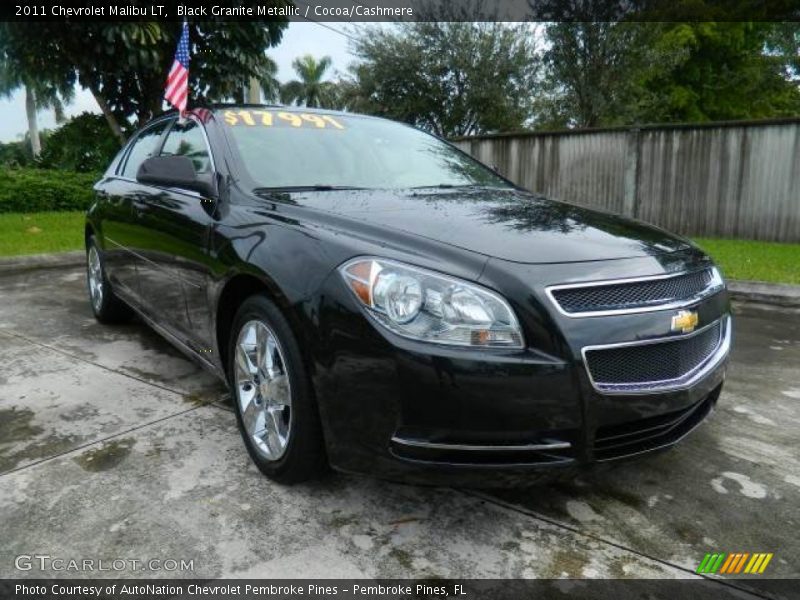 Black Granite Metallic / Cocoa/Cashmere 2011 Chevrolet Malibu LT
