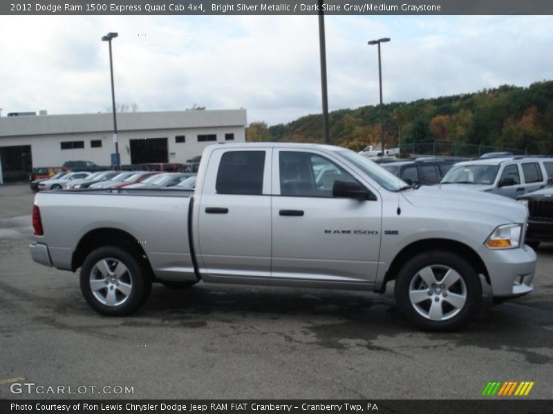 Bright Silver Metallic / Dark Slate Gray/Medium Graystone 2012 Dodge Ram 1500 Express Quad Cab 4x4