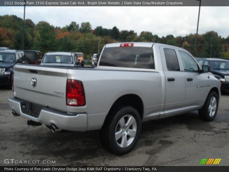 Bright Silver Metallic / Dark Slate Gray/Medium Graystone 2012 Dodge Ram 1500 Express Quad Cab 4x4