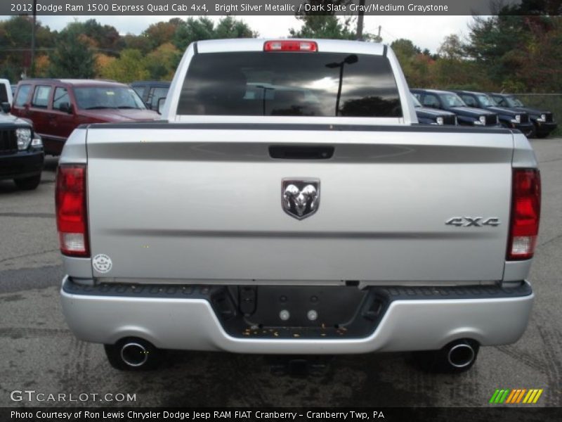 Bright Silver Metallic / Dark Slate Gray/Medium Graystone 2012 Dodge Ram 1500 Express Quad Cab 4x4