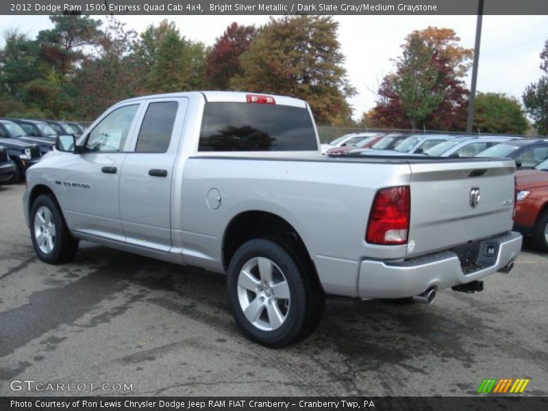 Bright Silver Metallic / Dark Slate Gray/Medium Graystone 2012 Dodge Ram 1500 Express Quad Cab 4x4