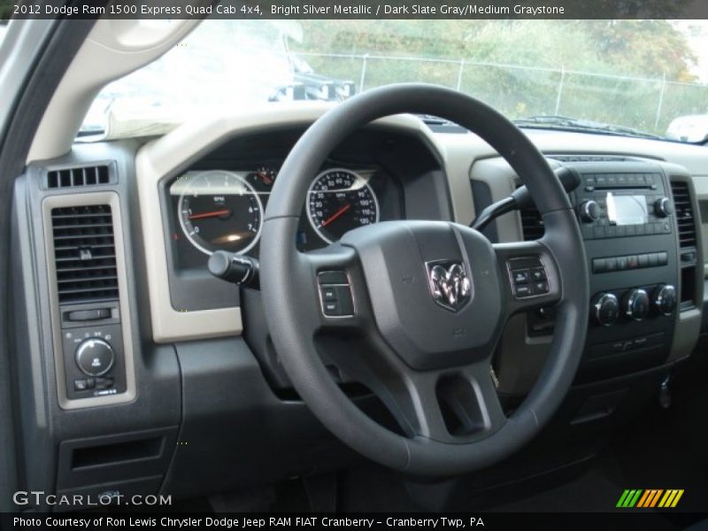 Bright Silver Metallic / Dark Slate Gray/Medium Graystone 2012 Dodge Ram 1500 Express Quad Cab 4x4