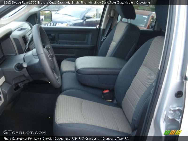 Bright Silver Metallic / Dark Slate Gray/Medium Graystone 2012 Dodge Ram 1500 Express Quad Cab 4x4
