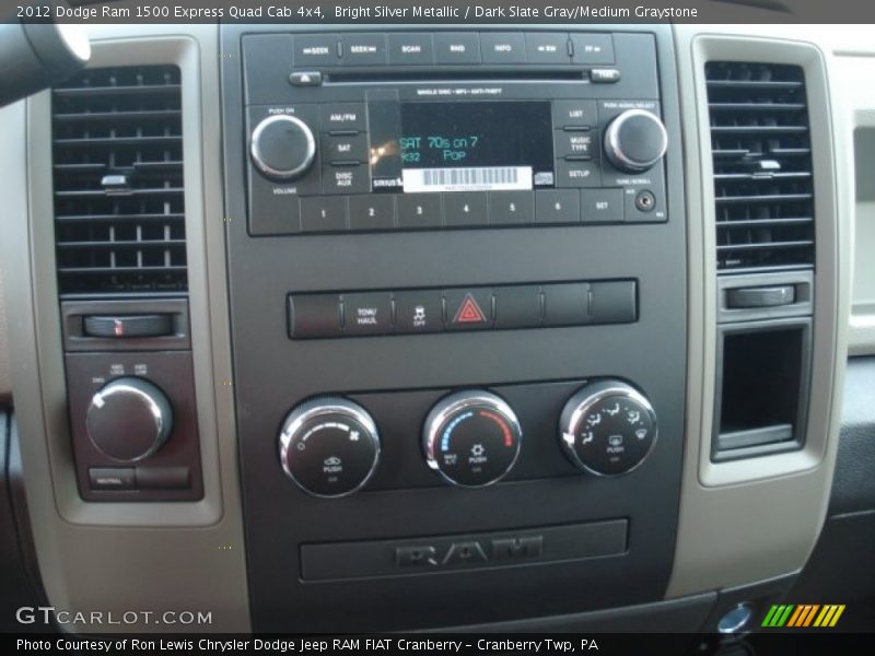 Bright Silver Metallic / Dark Slate Gray/Medium Graystone 2012 Dodge Ram 1500 Express Quad Cab 4x4