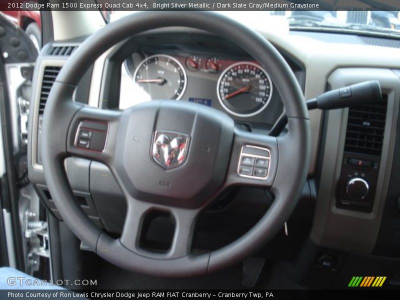 Bright Silver Metallic / Dark Slate Gray/Medium Graystone 2012 Dodge Ram 1500 Express Quad Cab 4x4