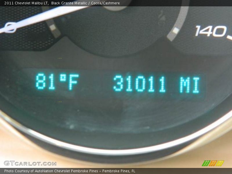 Black Granite Metallic / Cocoa/Cashmere 2011 Chevrolet Malibu LT