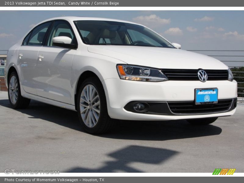 Candy White / Cornsilk Beige 2013 Volkswagen Jetta TDI Sedan