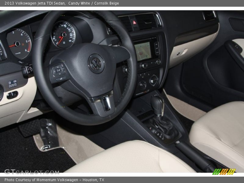 Candy White / Cornsilk Beige 2013 Volkswagen Jetta TDI Sedan