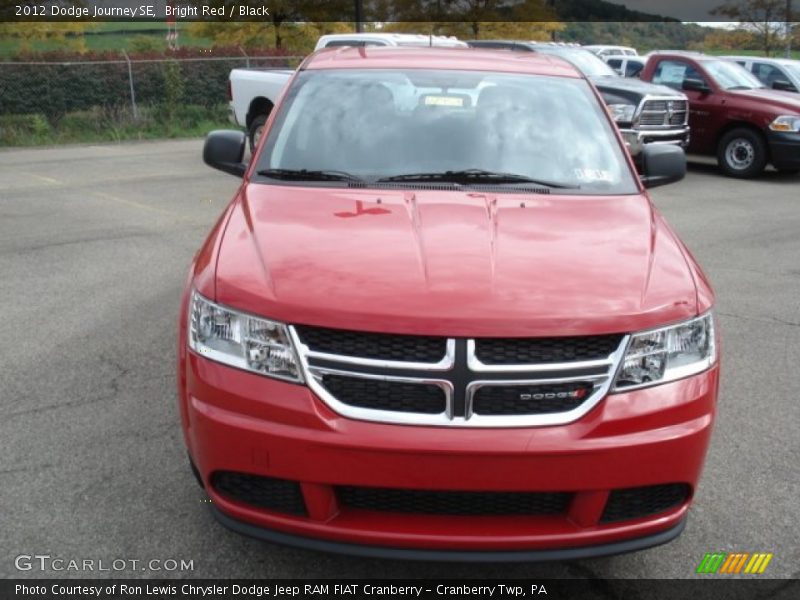 Bright Red / Black 2012 Dodge Journey SE