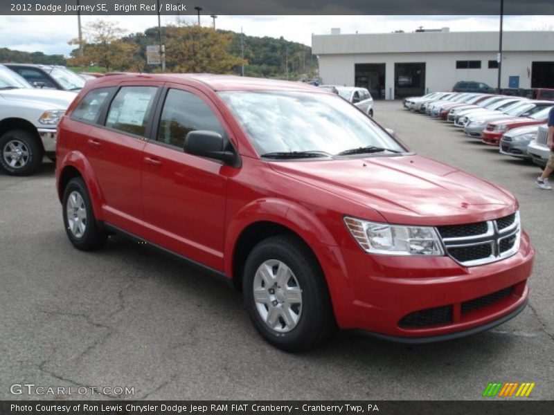 Bright Red / Black 2012 Dodge Journey SE