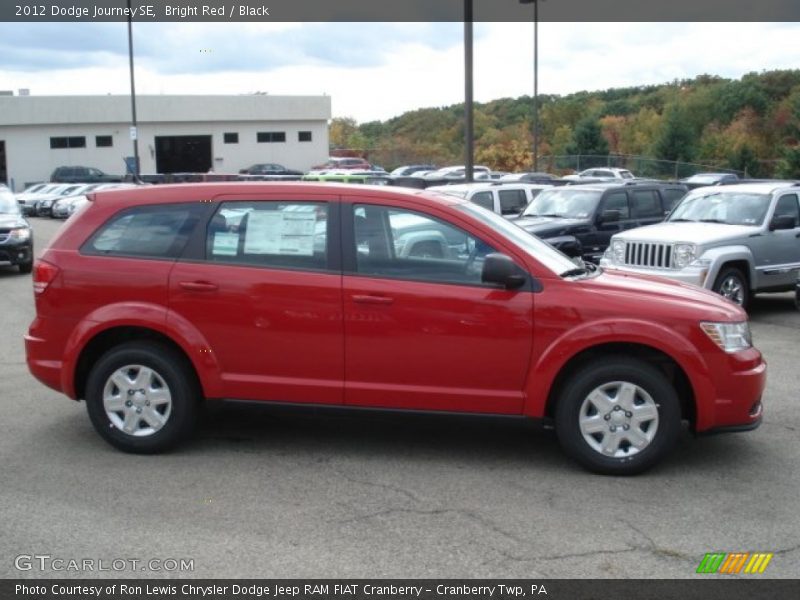 Bright Red / Black 2012 Dodge Journey SE