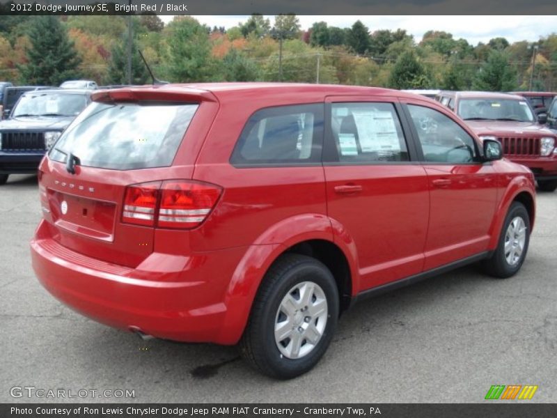 Bright Red / Black 2012 Dodge Journey SE