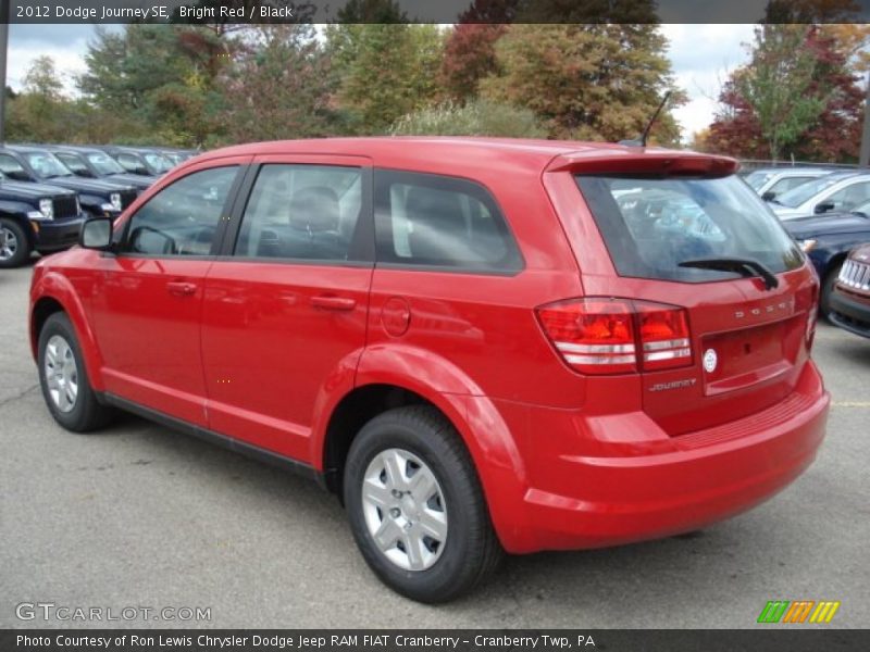 Bright Red / Black 2012 Dodge Journey SE