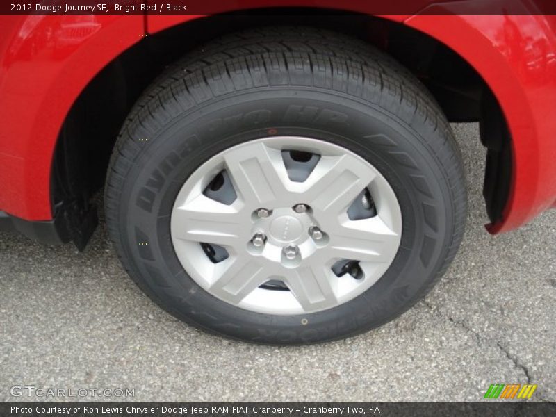 Bright Red / Black 2012 Dodge Journey SE