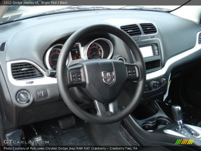Bright Red / Black 2012 Dodge Journey SE