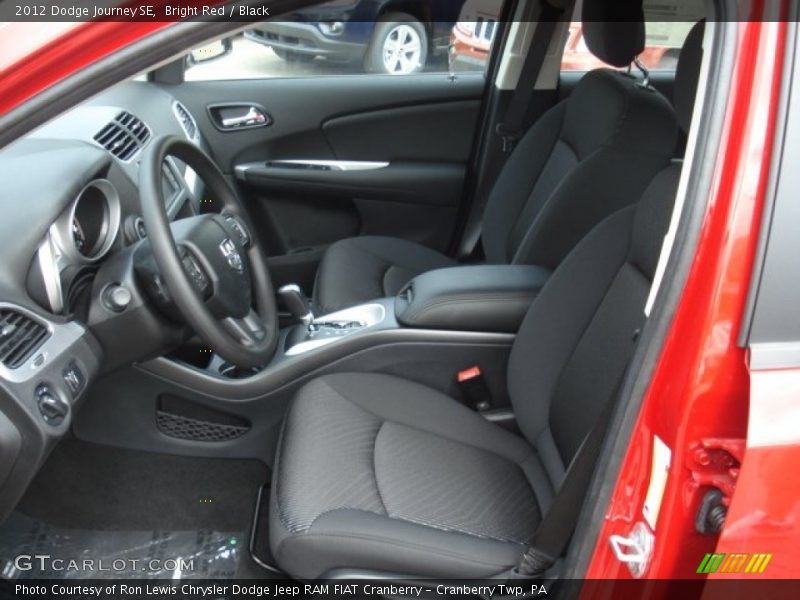 Bright Red / Black 2012 Dodge Journey SE