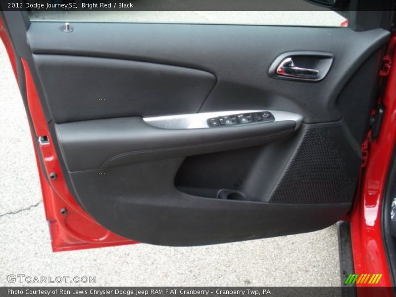 Bright Red / Black 2012 Dodge Journey SE