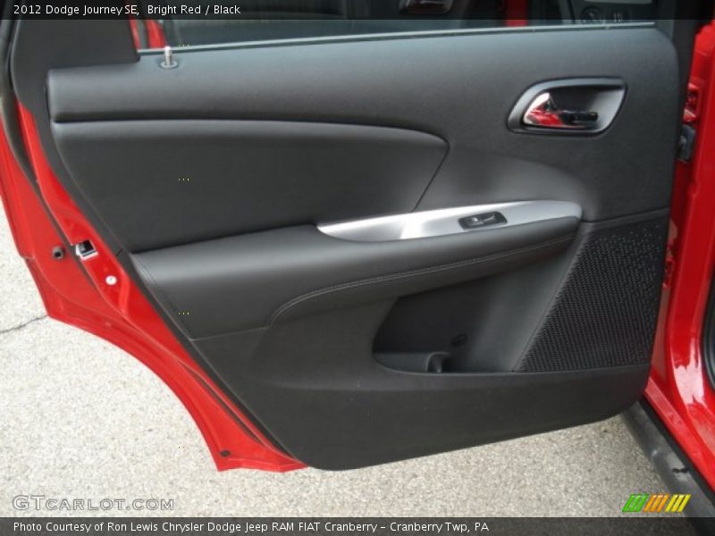 Bright Red / Black 2012 Dodge Journey SE