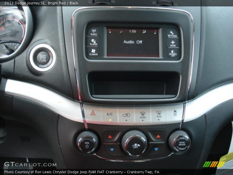 Bright Red / Black 2012 Dodge Journey SE