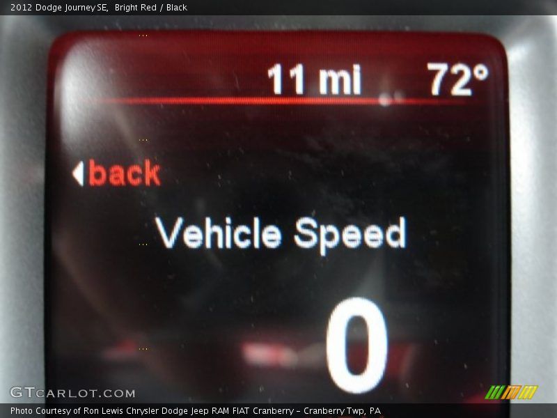 Bright Red / Black 2012 Dodge Journey SE