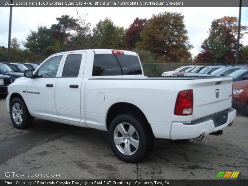 Bright White / Dark Slate Gray/Medium Graystone 2012 Dodge Ram 1500 Express Quad Cab 4x4