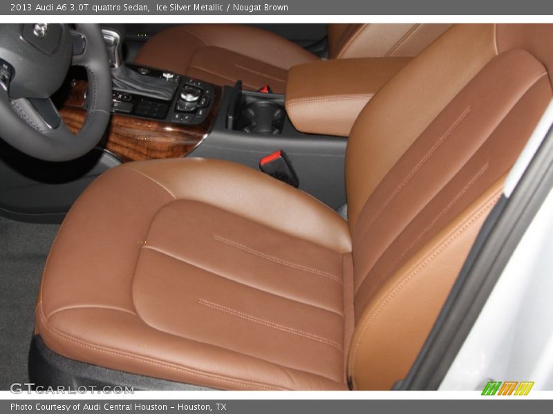 Ice Silver Metallic / Nougat Brown 2013 Audi A6 3.0T quattro Sedan