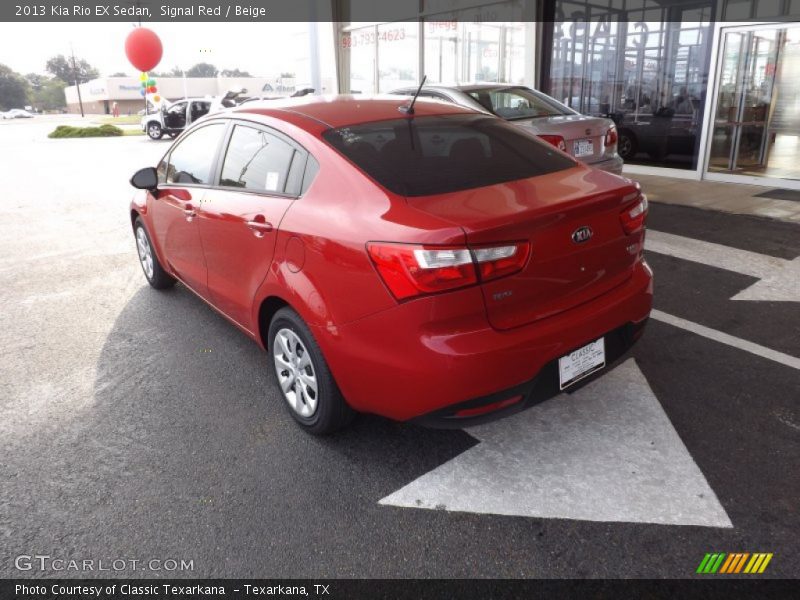Signal Red / Beige 2013 Kia Rio EX Sedan