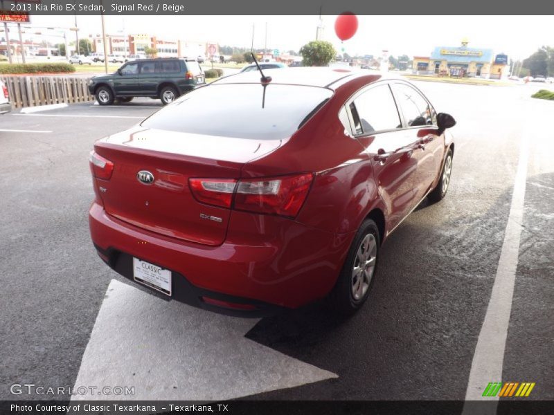 Signal Red / Beige 2013 Kia Rio EX Sedan