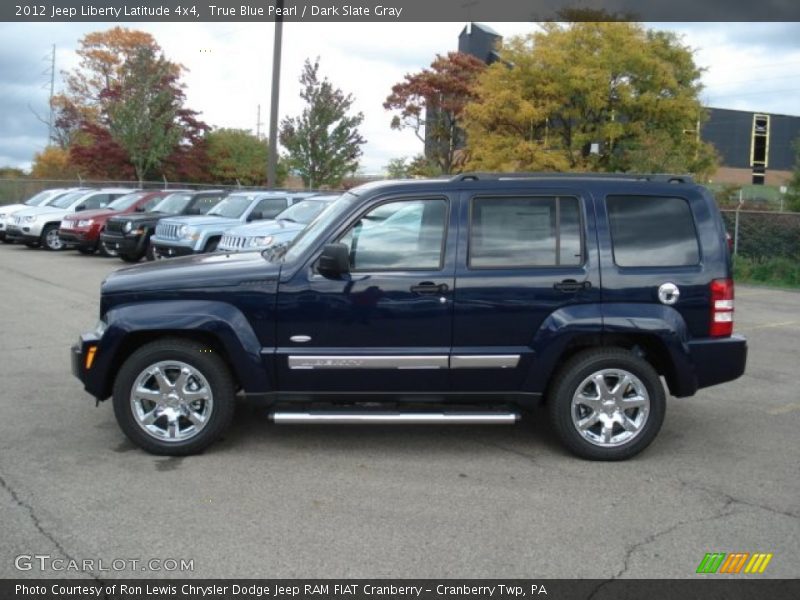 True Blue Pearl / Dark Slate Gray 2012 Jeep Liberty Latitude 4x4