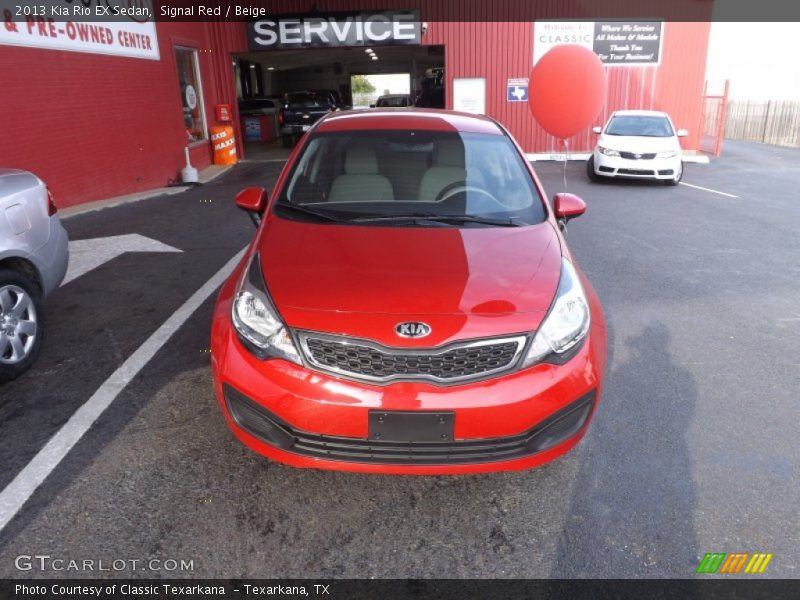 Signal Red / Beige 2013 Kia Rio EX Sedan