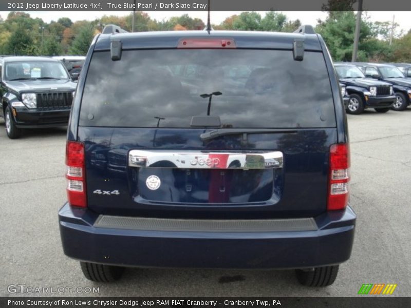 True Blue Pearl / Dark Slate Gray 2012 Jeep Liberty Latitude 4x4