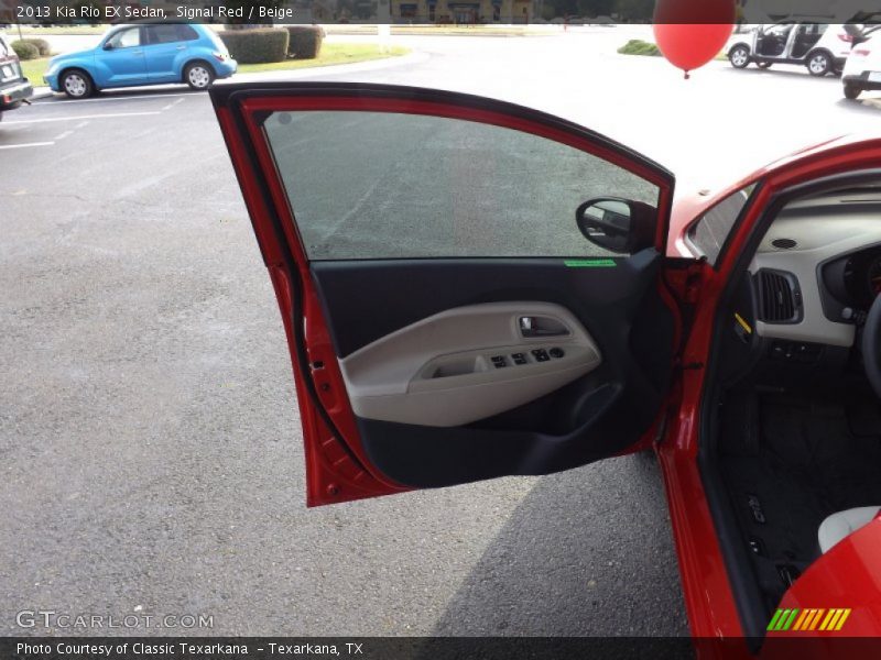 Signal Red / Beige 2013 Kia Rio EX Sedan